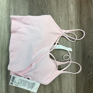 Lululemon Athletica strawberry milkshake ribbed strappy align tank
